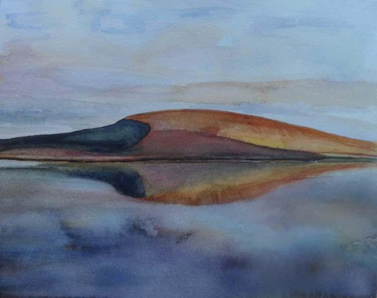 Sand dunes reflection
