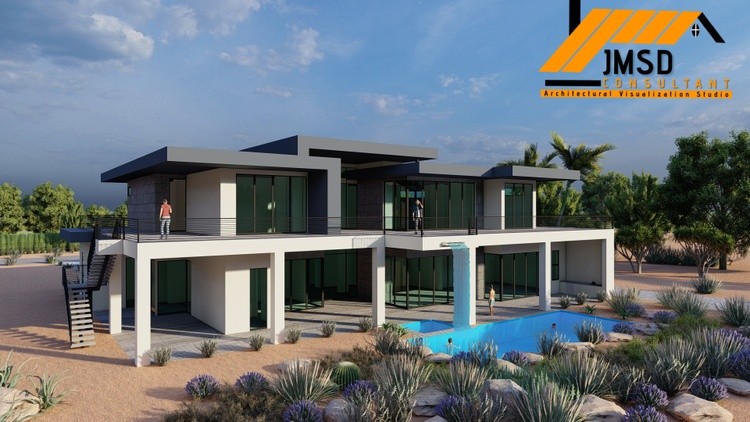 3D Exterior Design of House Rendering Services  Las Vegas NV