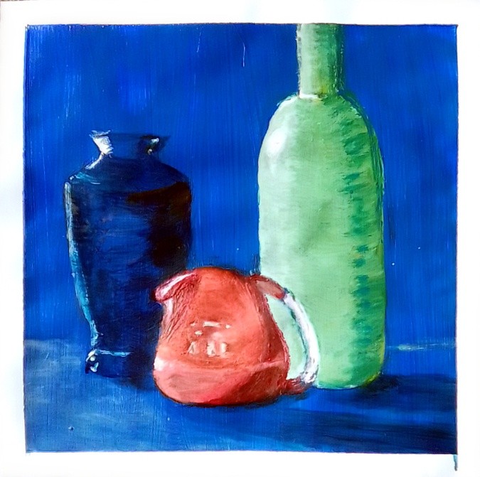 Red Pitcher Still Life Painting