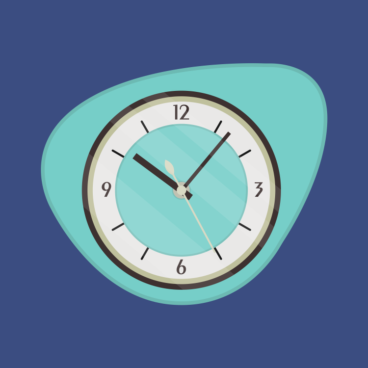 mid century clock