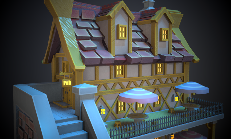 Stylized House Night