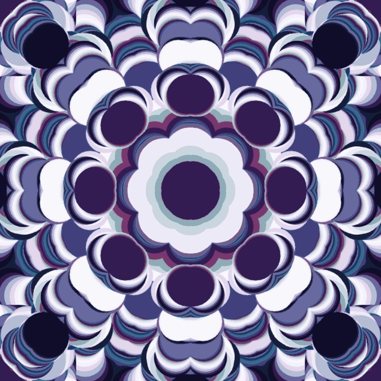 Plum-ish Kaleidoscopic Abstract Pattern ~ 6.16.24.1