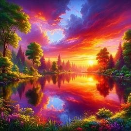 The nature with colourful