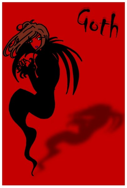 Goth in red
