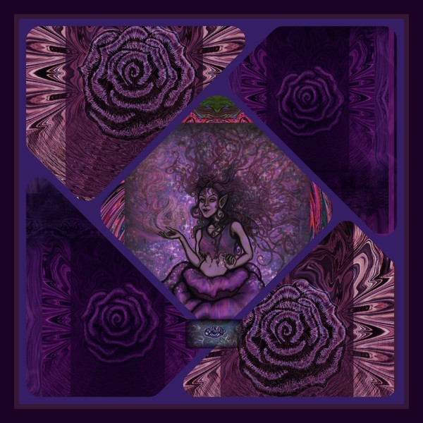 Blooming fairy collage
