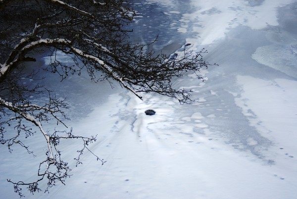 Hole in the snow