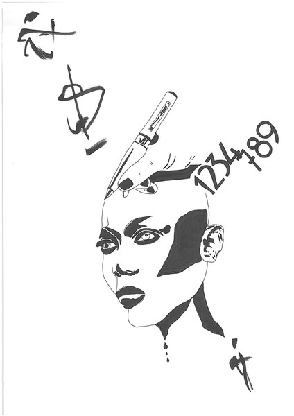 Woman pencil