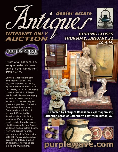 Purple Wave Antique Auction Flier