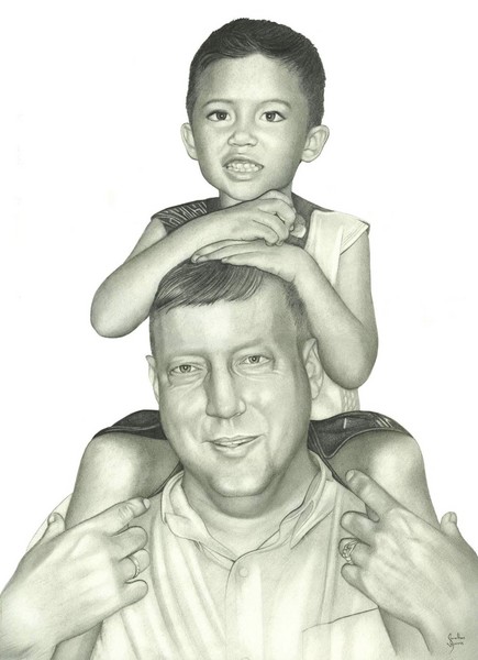 On me shoulder's son