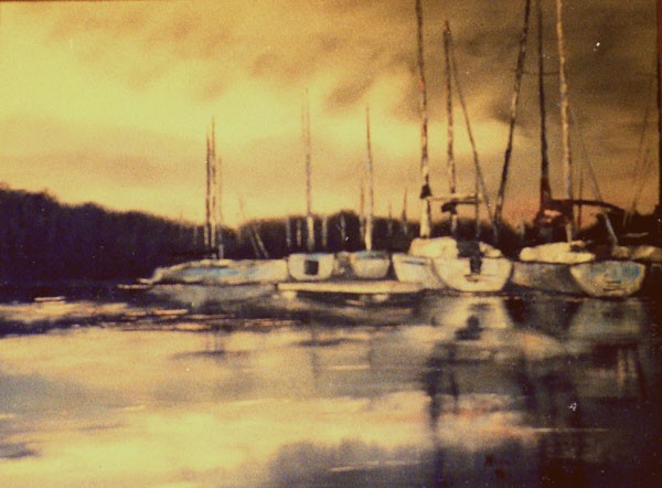 Sailboats at Sunset       SOLD 