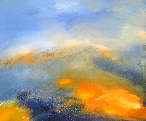 The sun touching the sea