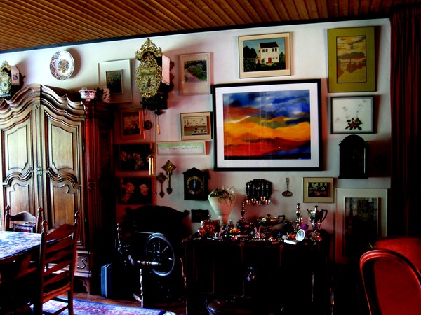 A corner in the house of art collectors.