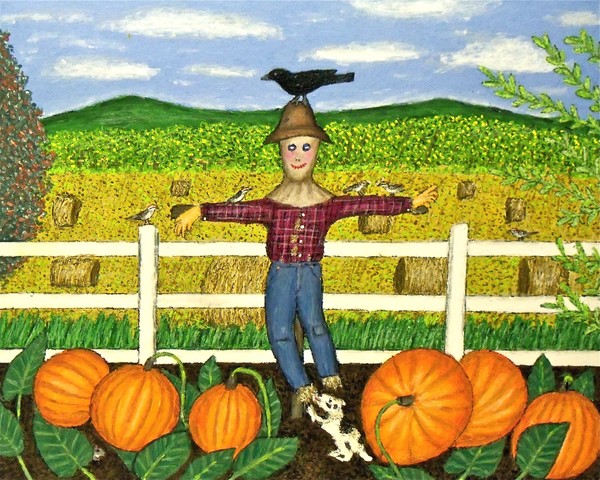 Scarecrow in the Pumpkin Patch