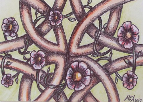 Celtic Flowers ACEO