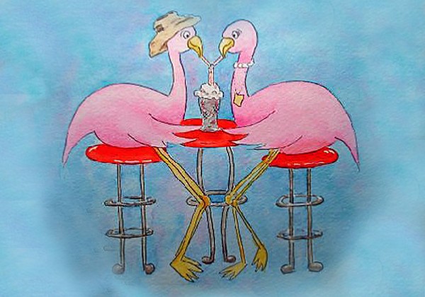FLAMINGOS:  Eat Dessert First!