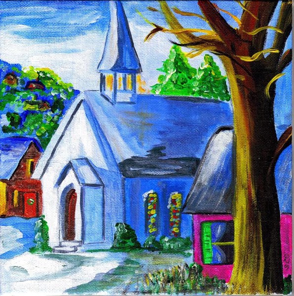 The Blue Christmas Village