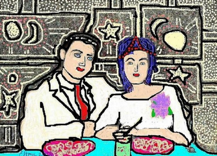 the Mexico cafe 6 (C) 2006 ELTON HOUCK...DIGITAL--TIIME TRAVEL---art..