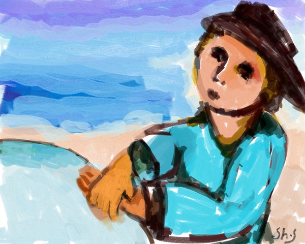 the boy near the sea