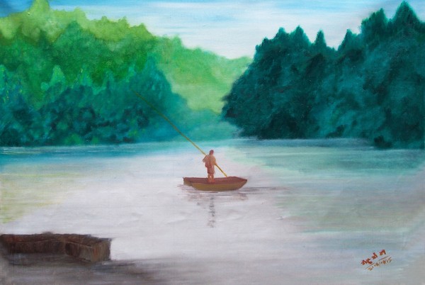 River With Boat