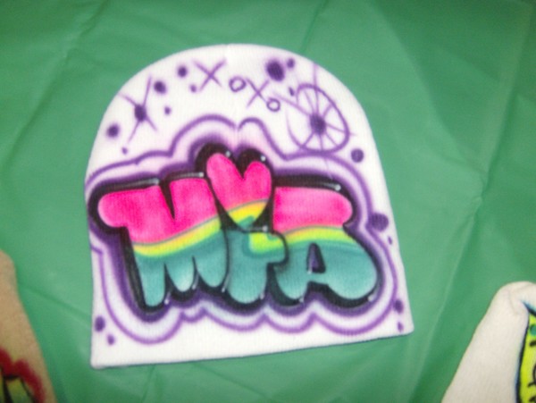 airbrushed winter hat