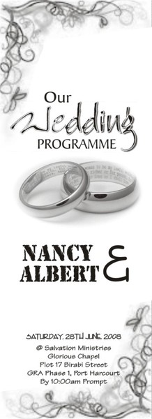 Wedding Programme