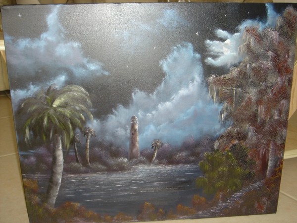moonlit lighthouse