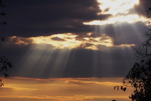 Light breaking through the clouds