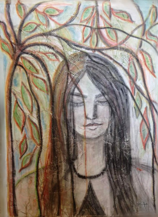 MONICA  (acrylic made by my daughter)