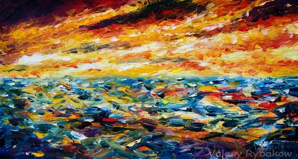 seascape painting START storm - artist Rybakow