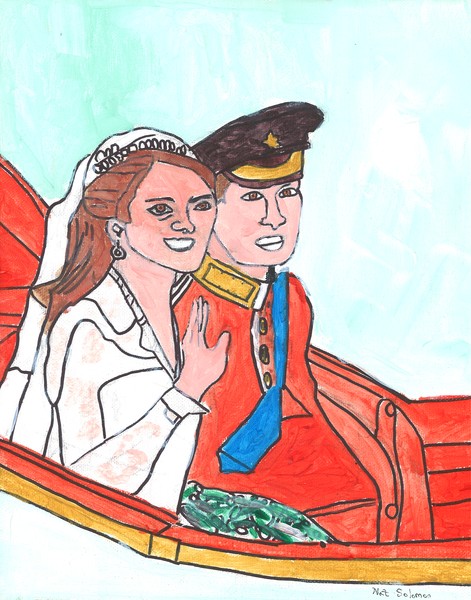 Princess Kate Princess William modern Mixed Media 