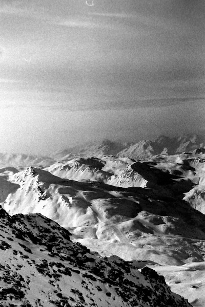 Shadowed mountains
