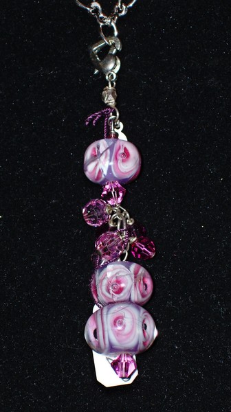 Glass and Swarovski Crystal Charm