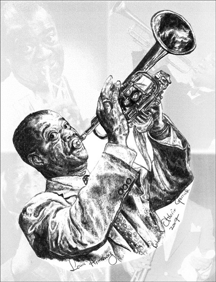 how to draw louis armstrong  Louis Armstrong - a photo on