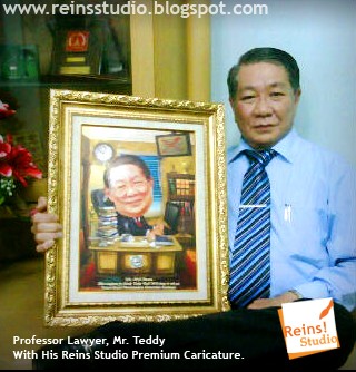 Professor Lawyer Mr Teddy With His Caricature By Reins Studio