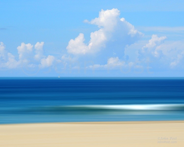 Seascape Clouds and Sailboat ©JohnPost 1kpx