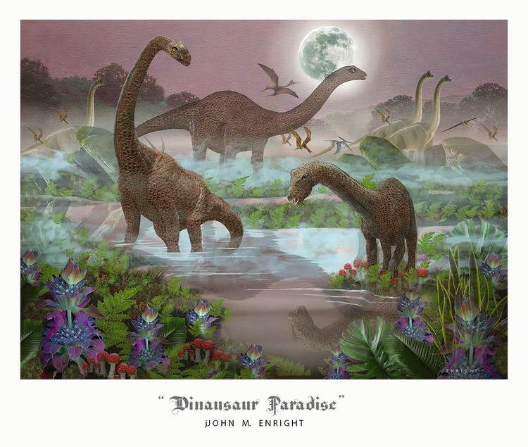 Dinosaur Paradise Moon  