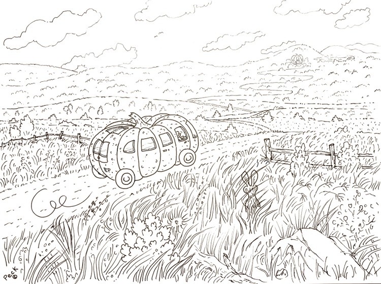 THE PUMPKING'S FAMILY OFF TO THE LAKE.  CHALET IN THEIR ELECTRIC PUMPKING