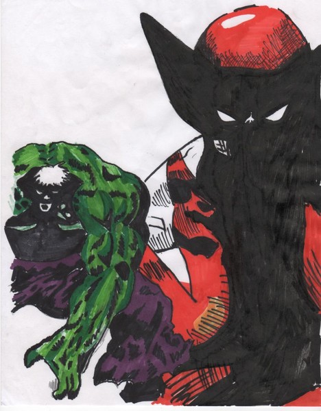wolvirine and hulk colored