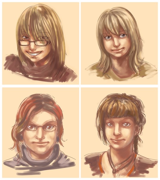 Anime portraits. Semi-realistlic