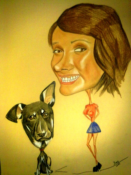 girl with her dog
