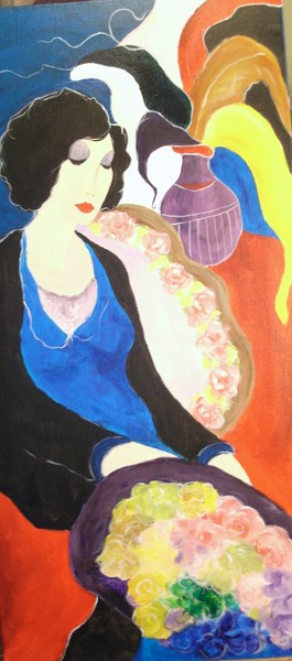 Lady with flower hat