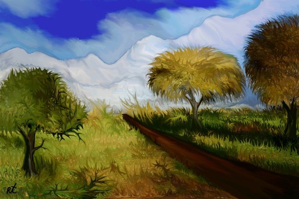 The way to the snowy mountains