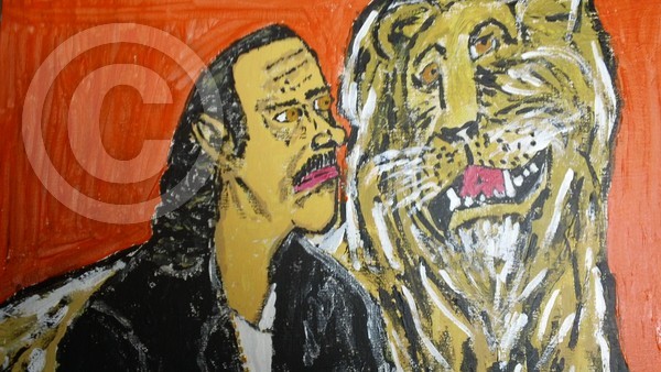 les and his lion