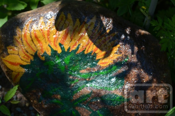 Flower Rock Painting