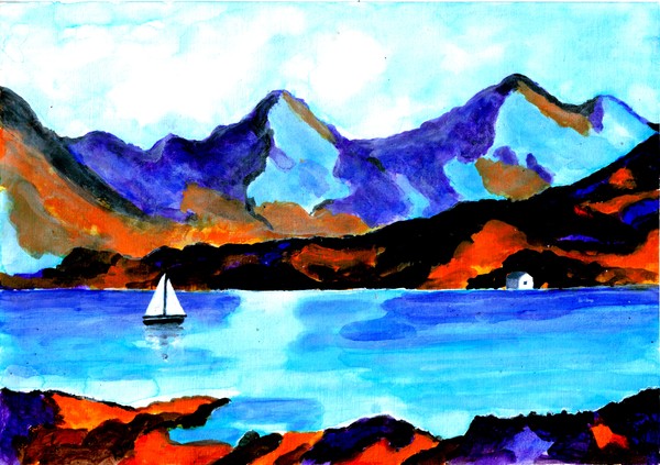 ISLE OF SKYE, SEA AND MOUNTAINS