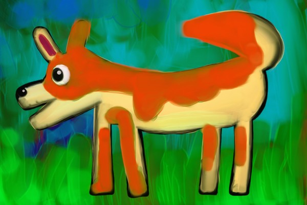 Cartoon Dog Painting