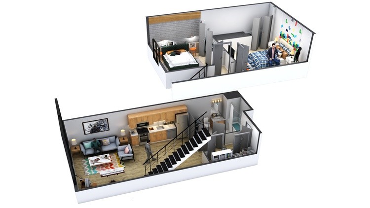 Fabulous 2 Floor House Design Floor Plan by 3d floor Plan designer