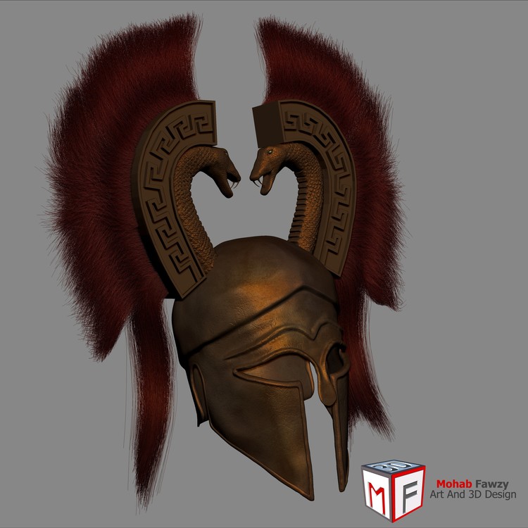 Greek Hoplite Helmet 1 3D Model