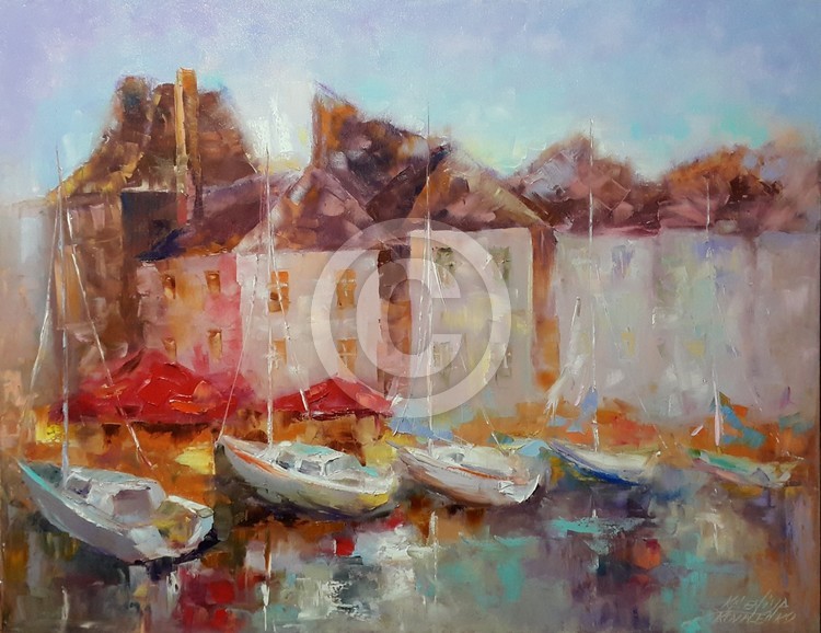 painting*Normandie. Romantique Honfleur*