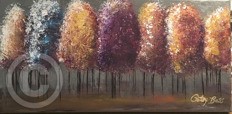A Line of Fall Trees